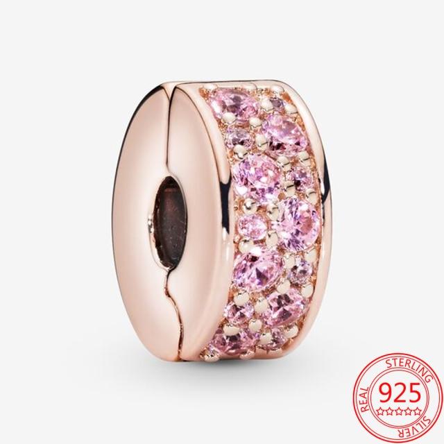 Authentischer S925 Silber Charms 925 Sterling Schöner rosa Herz-Kopfhörer-Charm passend für Armband und Halskette Mädchen Geschenk Schmuck von Joom DACH