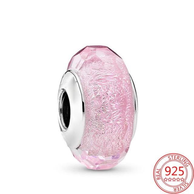 Authentischer S925 Silber Charms 925 Sterling Schöner rosa Herz-Kopfhörer-Charm passend für Armband und Halskette Mädchen Geschenk Schmuck von Joom DACH