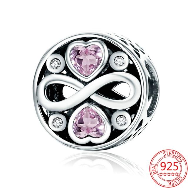 Authentischer S925 Silber Charms 925 Sterling Schöner rosa Herz-Kopfhörer-Charm passend für Armband und Halskette Mädchen Geschenk Schmuck von Joom DACH