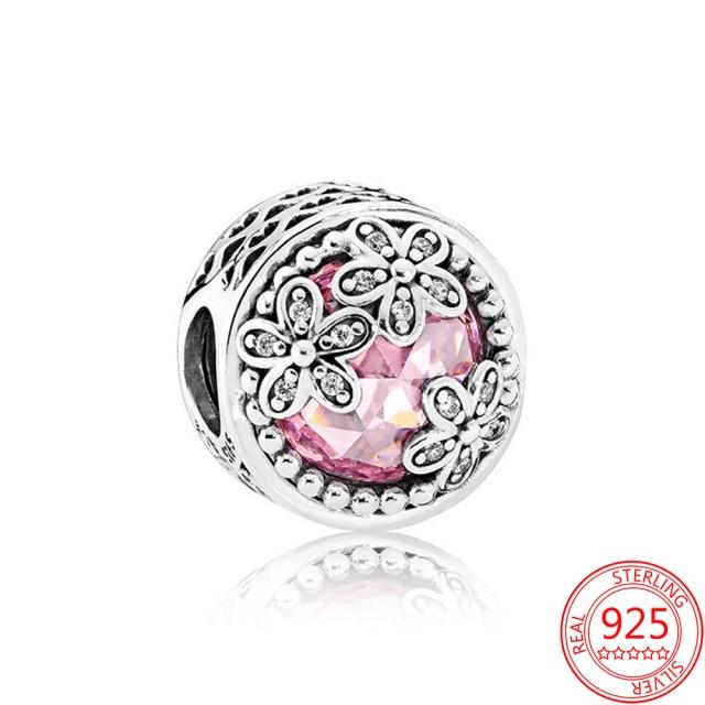 Authentischer S925 Silber Charms 925 Sterling Schöner rosa Herz-Kopfhörer-Charm passend für Armband und Halskette Mädchen Geschenk Schmuck von Joom DACH