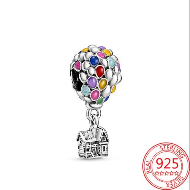 Authentischer S925 Silber Charms 925 Sterling Schöner rosa Herz-Kopfhörer-Charm passend für Armband und Halskette Mädchen Geschenk Schmuck von Joom DACH