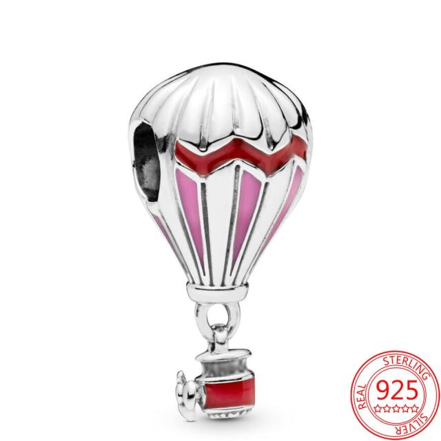 Authentischer S925 Silber Charms 925 Sterling Schöner rosa Herz-Kopfhörer-Charm passend für Armband und Halskette Mädchen Geschenk Schmuck von Joom DACH