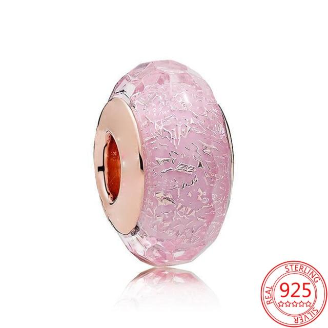 Authentischer S925 Silber Charms 925 Sterling Schöner rosa Herz-Kopfhörer-Charm passend für Armband und Halskette Mädchen Geschenk Schmuck von Joom DACH