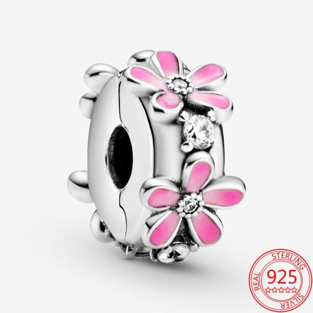 Authentischer S925 Silber Charms 925 Sterling Schöner rosa Herz-Kopfhörer-Charm passend für Armband und Halskette Mädchen Geschenk Schmuck von Joom DACH