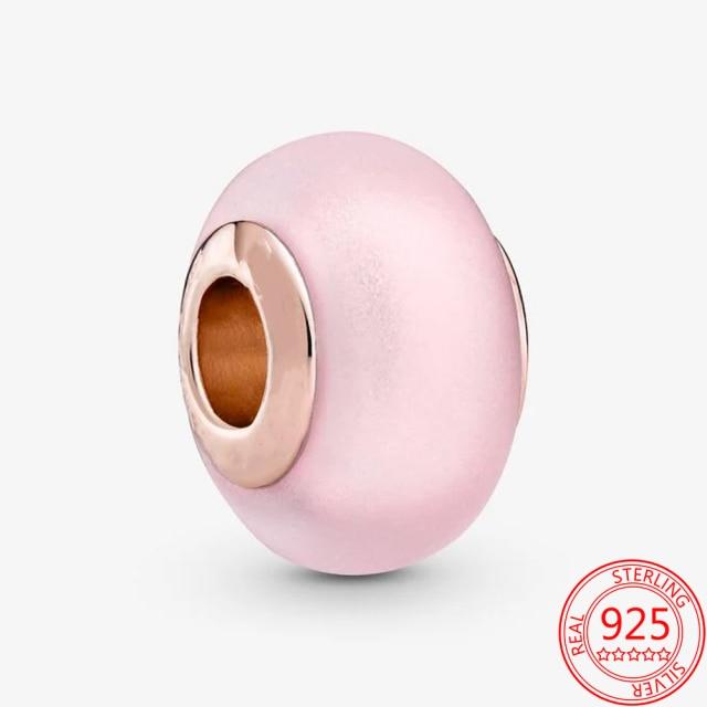 Authentischer S925 Silber Charms 925 Sterling Schöner rosa Herz-Kopfhörer-Charm passend für Armband und Halskette Mädchen Geschenk Schmuck von Joom DACH