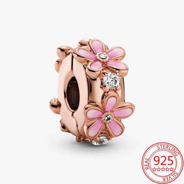 Authentischer S925 Silber Charms 925 Sterling Schöner rosa Herz-Kopfhörer-Charm passend für Armband und Halskette Mädchen Geschenk Schmuck von Joom DACH