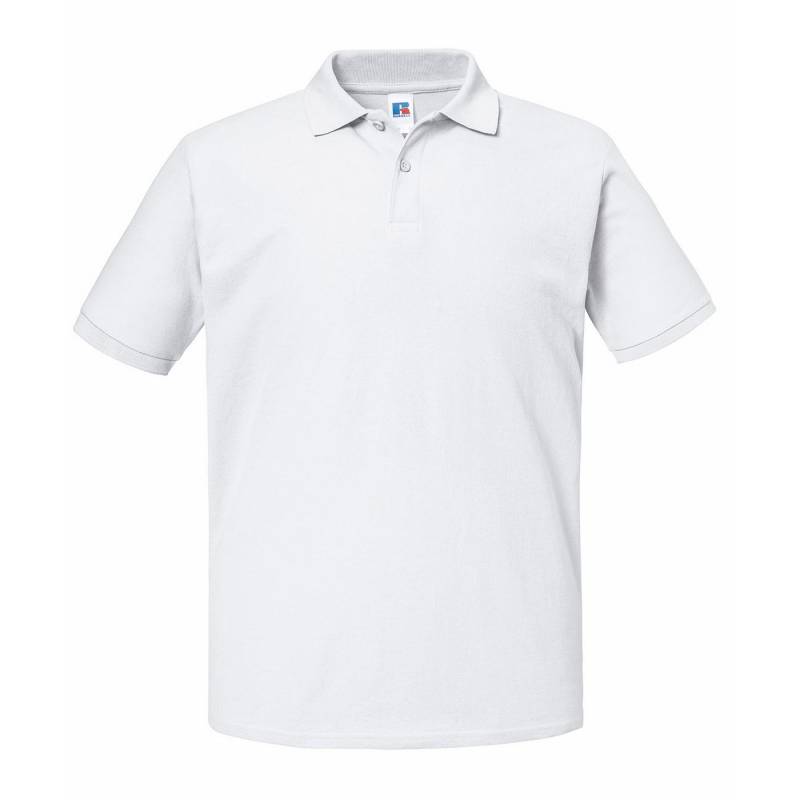 Authentisches Herren-Poloshirt aus Öko-Piqué von Russell M weiß Authentisches Herren-Poloshirt aus Öko-Piqué von Russell M weiß von Joom DACH