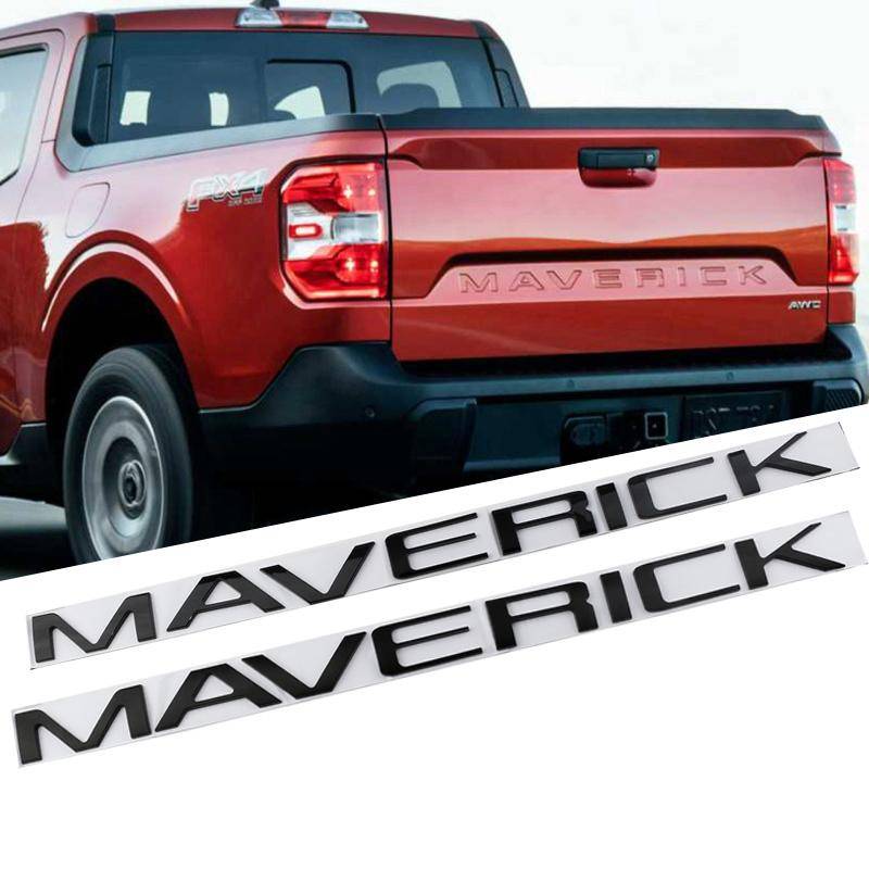 Auto 3D ABS MAVERICK Buchstaben Wörter Logo Heckklappen-Emblem Dekoration Aufkleber Für Maverick 2022 2023 Styling schwarz von Joom DACH