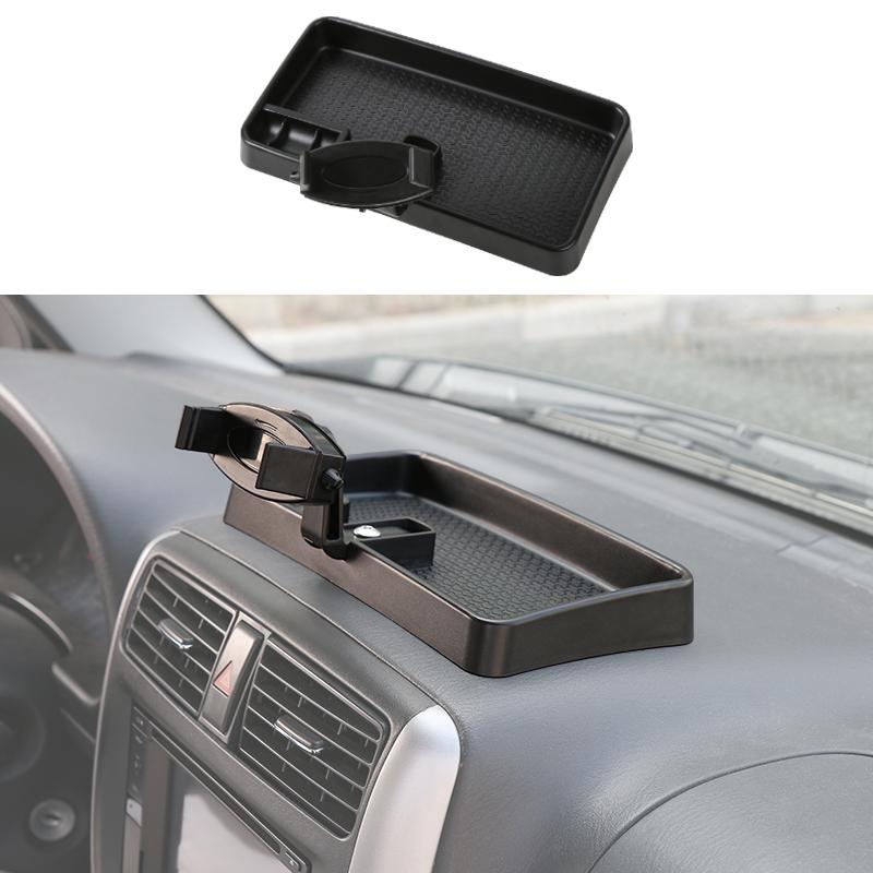 Auto-Armaturenbrett-Aufbewahrungsbox, Organizer-Tablett mit Handyhalter für Suzuki Jimny 2007–2017, Innenzubehör schwarz Auto-Armaturenbrett-Aufbewahrungsbox, Organizer-Tablett mit Handyhalter für Suzuki Jimny 2007–2017, Innenzubehör schwarz von Joom DACH