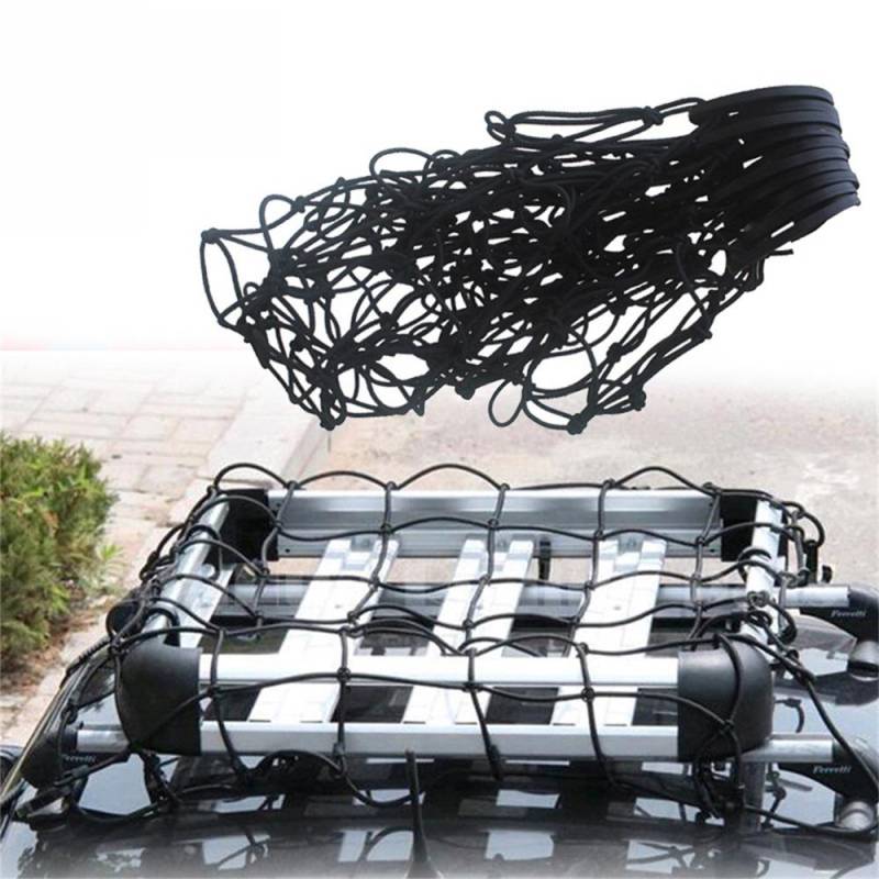 Auto Dachgepäcknetz Elastisches Netz Gepäckseil Abdeckung Organizer Netz Auto Dachträger schwarz von Joom DACH