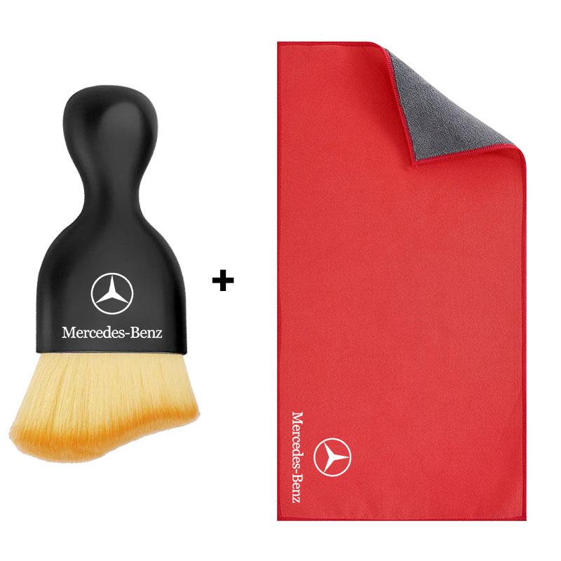 Auto Handtücher Reinigungs Trockentuch mit Autoreinigungsbürste Auto Zubehör Für Mercedes Benz AMG W205 W204 W203 W211 GLC GLE CLA W212 W213 W201 W210 von Joom DACH