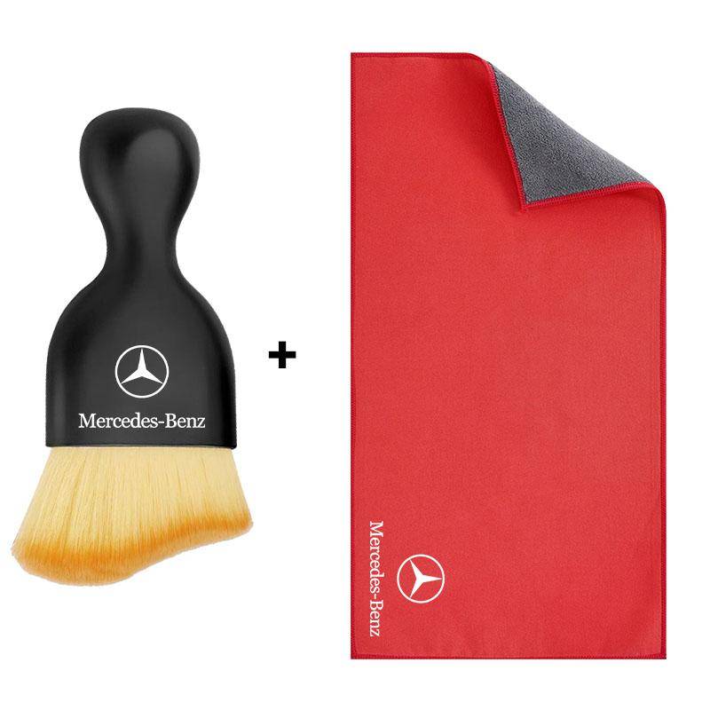 Auto Handtücher Reinigungs Trockentuch mit Autoreinigungsbürste Auto Zubehör Für Mercedes Benz AMG W205 W204 W203 W211 GLC GLE CLA W212 W213 W201 W210 von Joom DACH