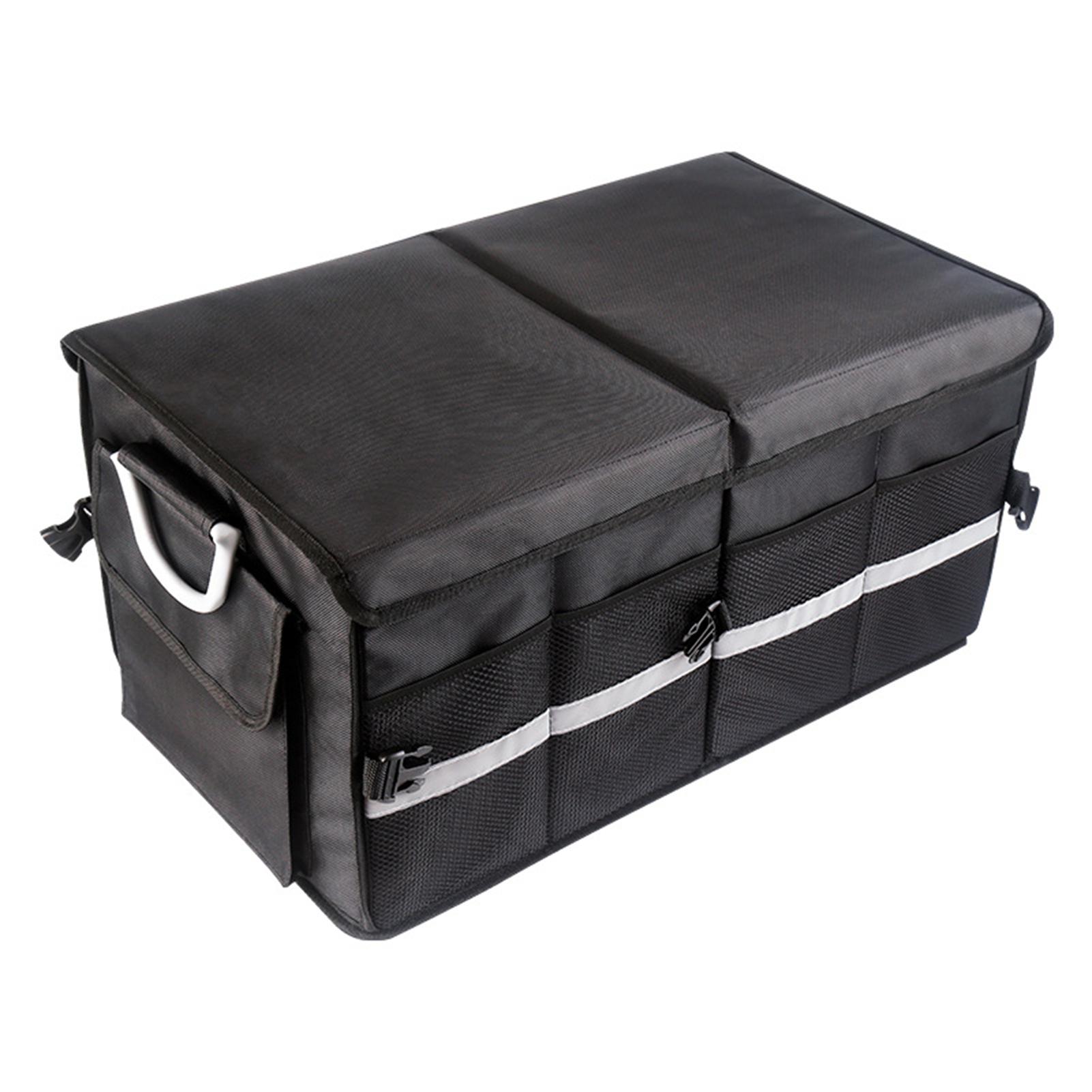 Auto-Kofferraum-Organizer, Auto-Kofferraum-Aufbewahrungsbox, Kfz-Fracht-Organizer, Oxford-Stoff, zusammenklappbares Auto L-55L schwarz von Joom DACH