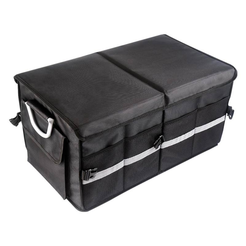 Auto-Kofferraum-Organizer, Auto-Kofferraum-Aufbewahrungsbox, Kfz-Fracht-Organizer, Oxford-Stoff, zusammenklappbares Auto L-55L schwarz von Joom DACH