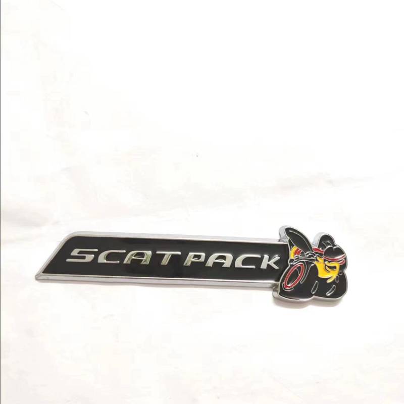 Auto Kühlergrill Abzeichen Körper Emblem Aufkleber für Caravan Challenger Caliber Charger Durango Bumblebee Super Bee Logo Aufkleber 15.4cm badge sticker schwarz/silber von Joom DACH