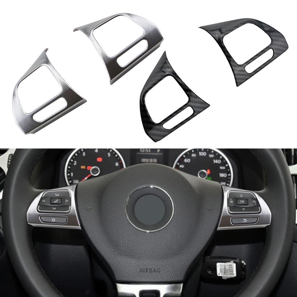 Auto Lenkrad Panel Trim Abdeckung Für VW Golf MK6 Passat B7 CC EOS TIGUAN Jetta Touran Sharan Caddy Aufkleber form Garnieren silber von Joom DACH