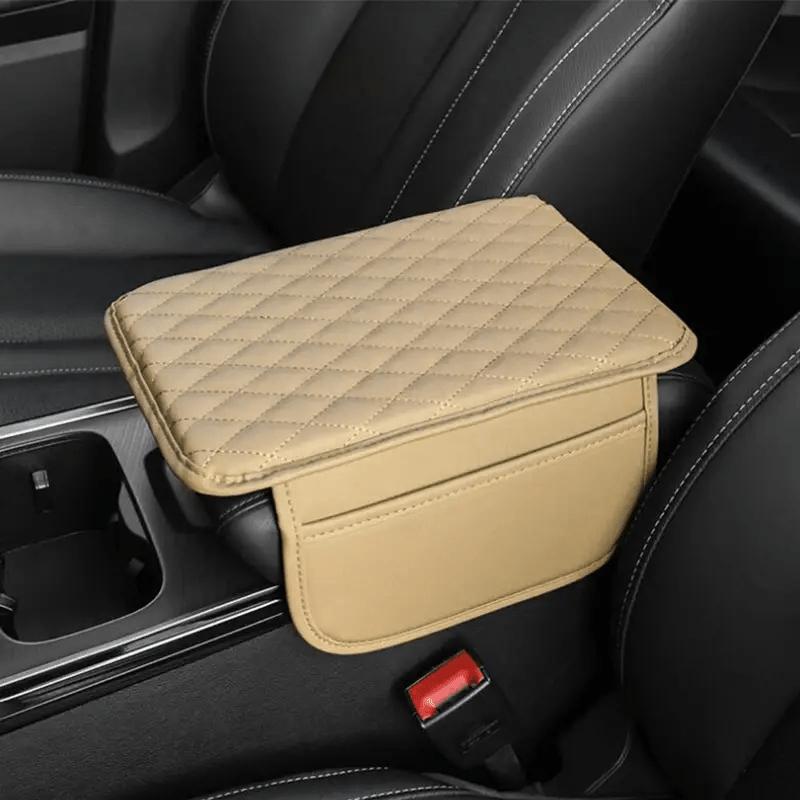 Auto Mittelkonsole Armlehnenbox, PU-Leder mit 2 Aufbewahrungstaschen, Ganzjahres-Universal-Auto-Organizer, Armstütze, für Autoinnenzubehör von Joom DACH