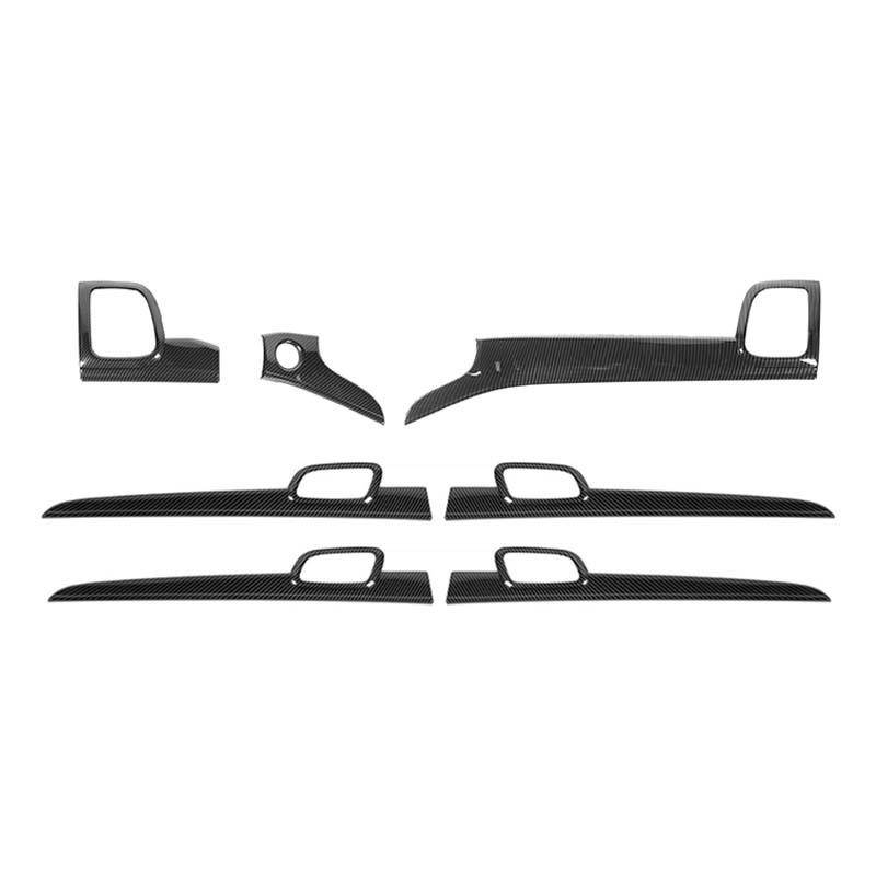 Auto Mittelkonsole Dekorplatte Innengriff Dekorative Streifenabdeckung Aufkleber Für Jeep Grand Cherokee 2011-2020 ABS Innenzubehör kohlefaser-schwarze von Joom DACH