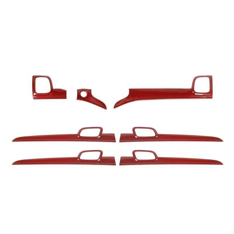 Auto Mittelkonsole Dekorplatte Innengriff Dekorative Streifenabdeckung Aufkleber Für Jeep Grand Cherokee 2011-2020 ABS Innenzubehör schwarz rot von Joom DACH