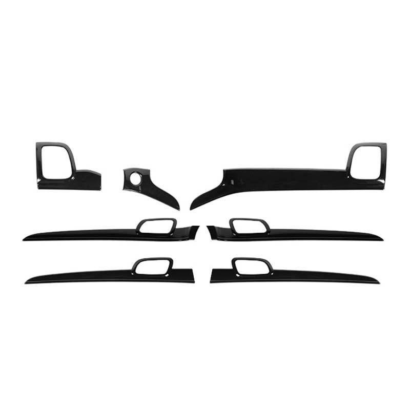 Auto Mittelkonsole Dekorplatte Innengriff Dekorative Streifenabdeckung Aufkleber Für Jeep Grand Cherokee 2011-2020 ABS Innenzubehör schwarz von Joom DACH