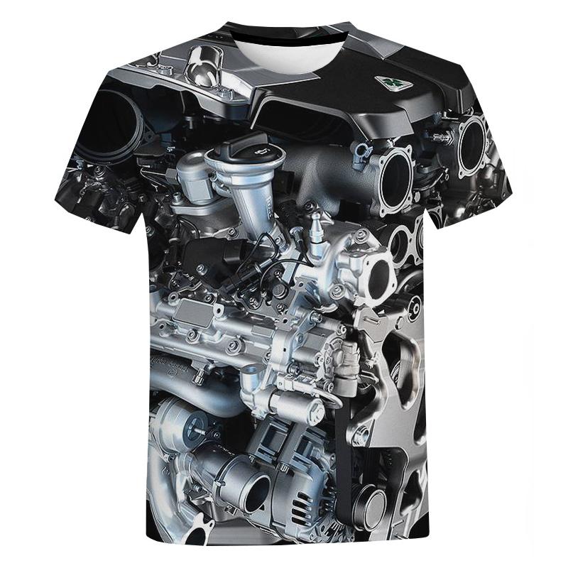 Auto Motor 3D Gedruckt T-shirt Männer Frauen Mode Lässig Kurzarm Unisex Hip Hop Harajuku Stil Übergroßen T Shirt XL von Joom DACH