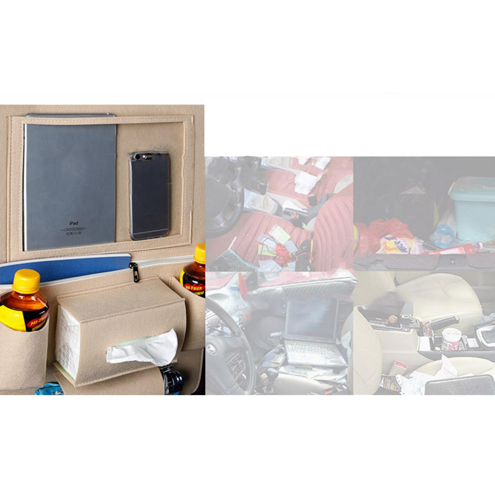 Auto-Rücksitz-Organizer, Vliesstoff, 40 x 55 cm, waschbar, universelle Rücksitz-Aufbewahrungstasche für Telefon von Joom DACH