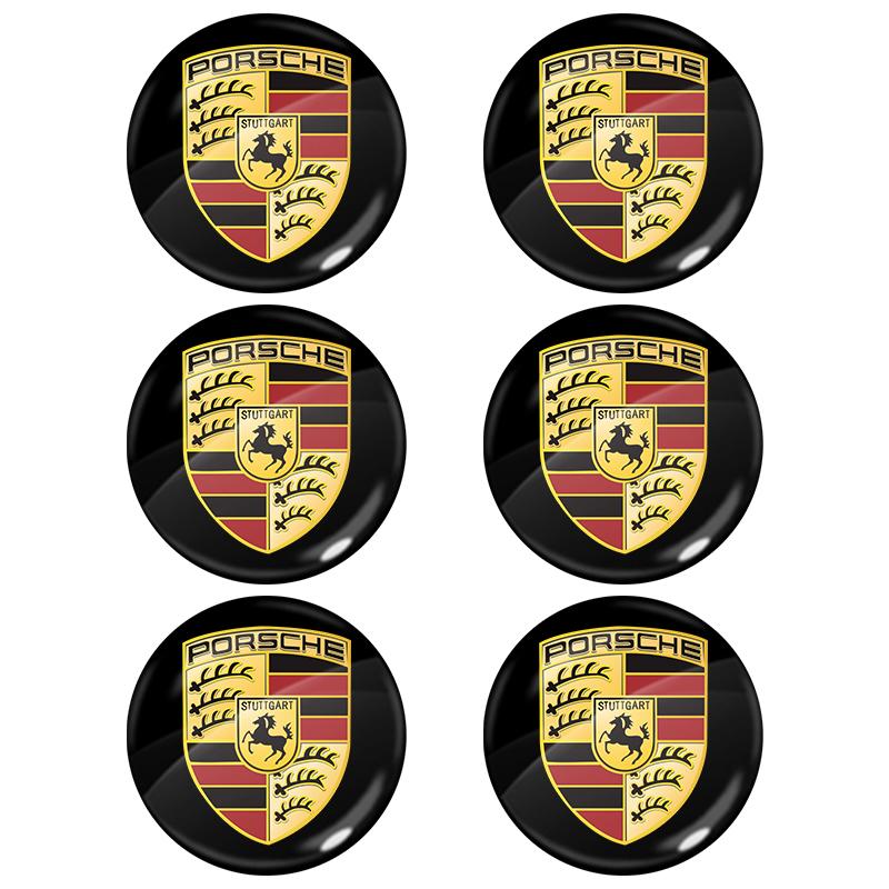 Auto Schloss Schlüsselloch Aufkleber Türschloss Schutz Auto 3D Aufkleber Für Porsche Boxster Cayenne Panamera Macan Cayman 911 918 996 917 991 6pcs von Joom DACH