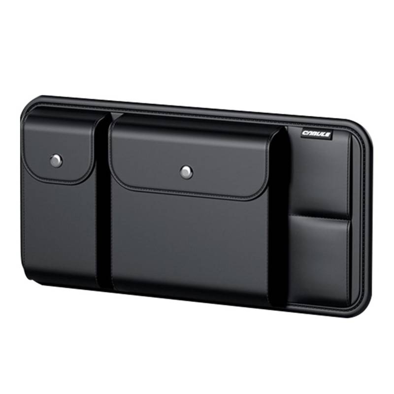 Auto Sonnenblenden Organizer Multifunktionaler Sonnenbrillenhalter Leder Innenraumzubehör für Auto schwarz von Joom DACH