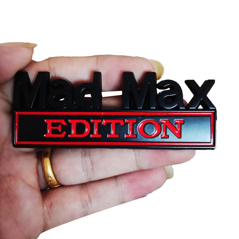 Auto-Styling 3D Mad Max Edition Metall Chrom Zinklegierung Selbstklebendes Emblem Dekoratives Abzeichen Lustiger Aufkleber Autozubehör von Joom DACH