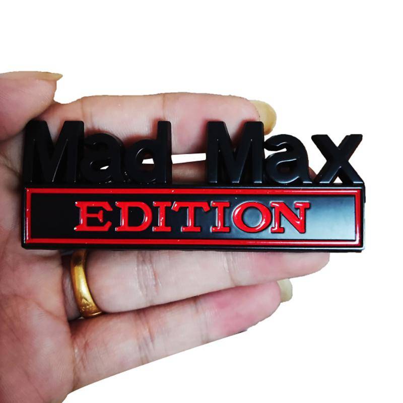Auto-Styling 3D Mad Max Edition Metall Chrom Zinklegierung Selbstklebendes Emblem Dekoratives Abzeichen Lustiger Aufkleber Autozubehör von Joom DACH