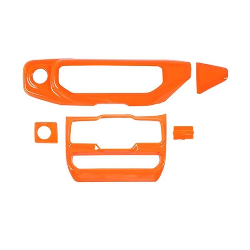 Auto Zentrale Steuerung Panel Dekoration Abdeckung Aufkleber Für Jeep Wrangler JL Für JT Gladiator 2018 -2023 ABS Innen Zubehör orange von Joom DACH