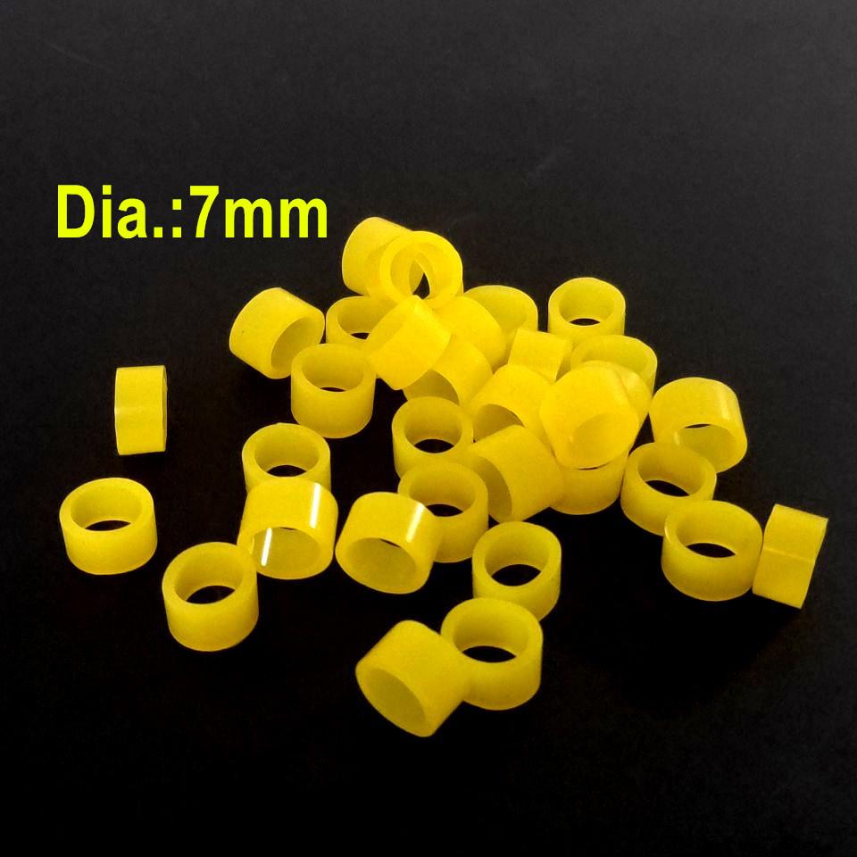 Autoklavierbarer Dental-Universal-Farbcode-Ring aus Silikon. Bunte Ringe für Handstücke oder Werkzeuge (Durchmesser: 7 mm/5 mm) 100pcs Yellow 7mm von Joom DACH