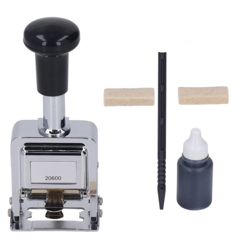 Automatische Nummerierung Maschine Zink-Legierung Einfache Bedienung Klar Tinte Selbst Farbige Nummer Stempel für von Joom DACH