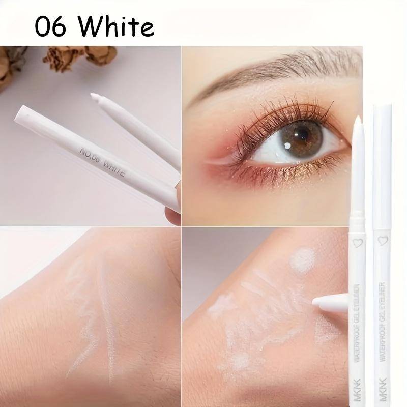 Automatischer Farb-Eyeliner mit glattem, wasserfestem Kleber, Bleistift-Eyeliner reine weiße von Joom DACH