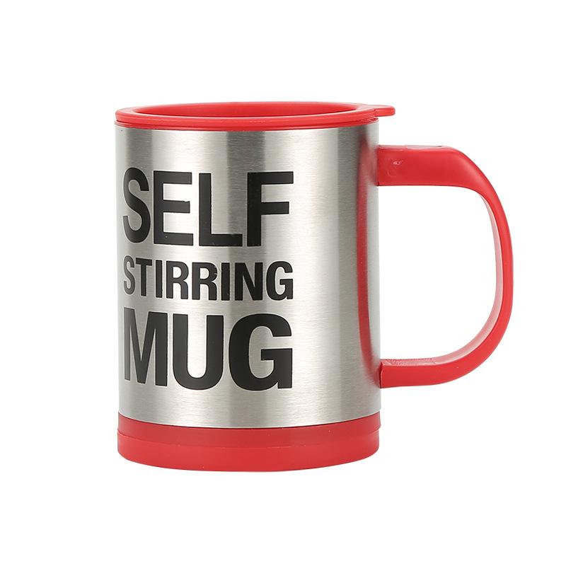 Automatisches Mischen der Kaffee-Teetasse, Lazy Self Strring Mug-Tastendruck 400ml rot von Joom DACH