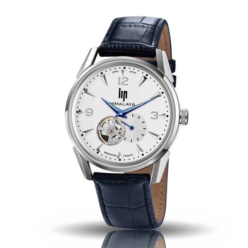 Autorisierter Distributor Lip Uhr lip671255 Himalaya 40MM Beating Heart Automatic Silber Krokodil Dunkelblau Leder [LIP] Herren von Joom DACH