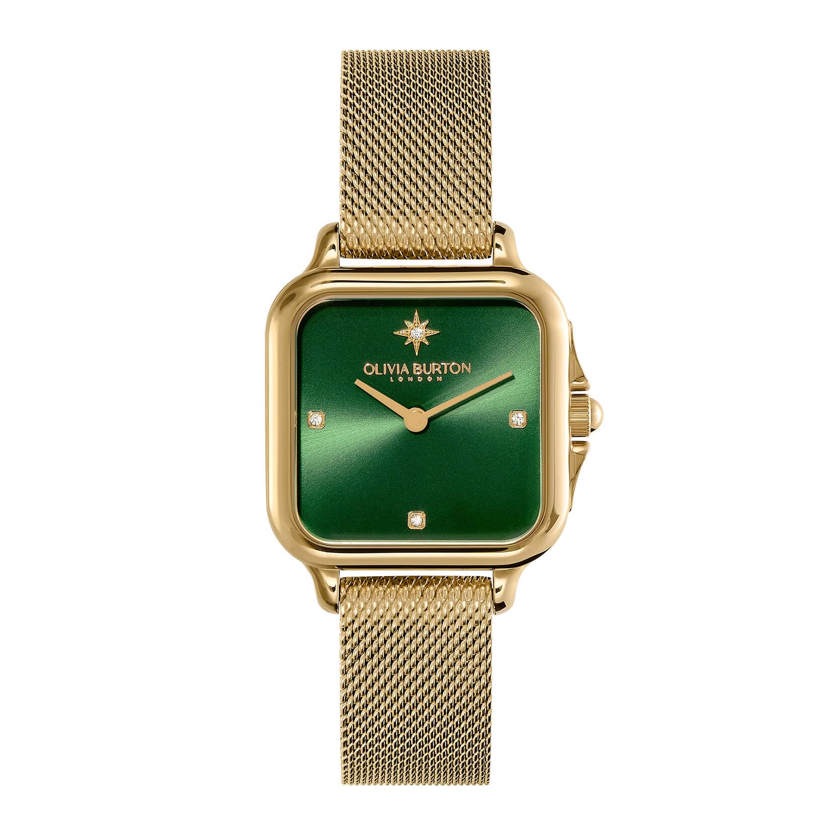 Autorisierter Händler Olivia Burton Uhr 24000087 Classic 28mm Grosvenor Grün Gold Mesh Uhr [OLIVIA BURTON] Damen & von Joom DACH