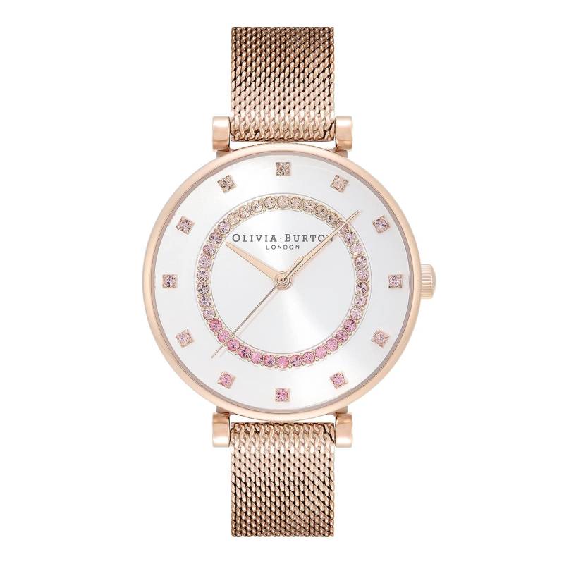 Autorisierter Händler Olivia Burton Uhr Damen ob24000006 Belgrave 32mm Tea Bar White Carnation Gold Mesh [OLIVIA BURTON] & von Joom DACH