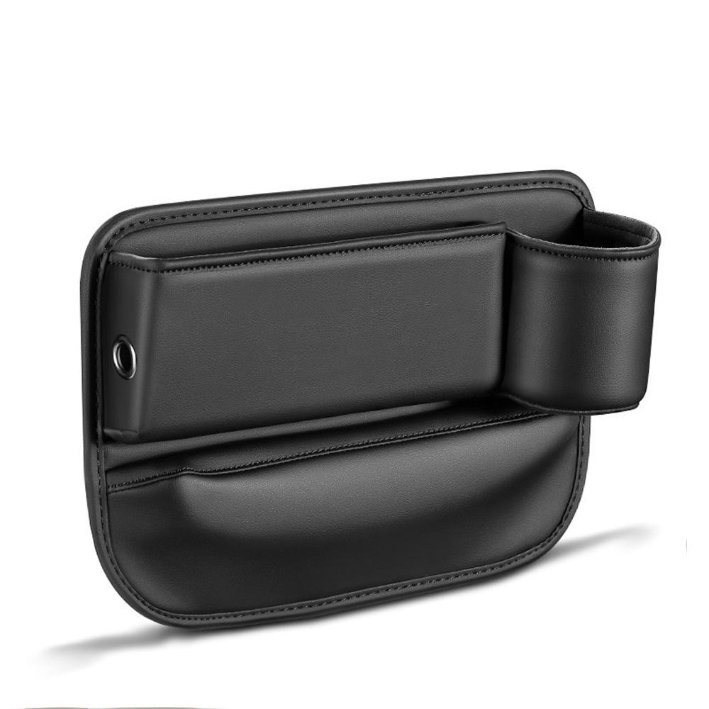 Autositzmulde Aufbewahrungsbox, Multifunktionaler Auto-Getränkehalter aus Leder Universal Seat Organizer für Driver Side schwarz von Joom DACH