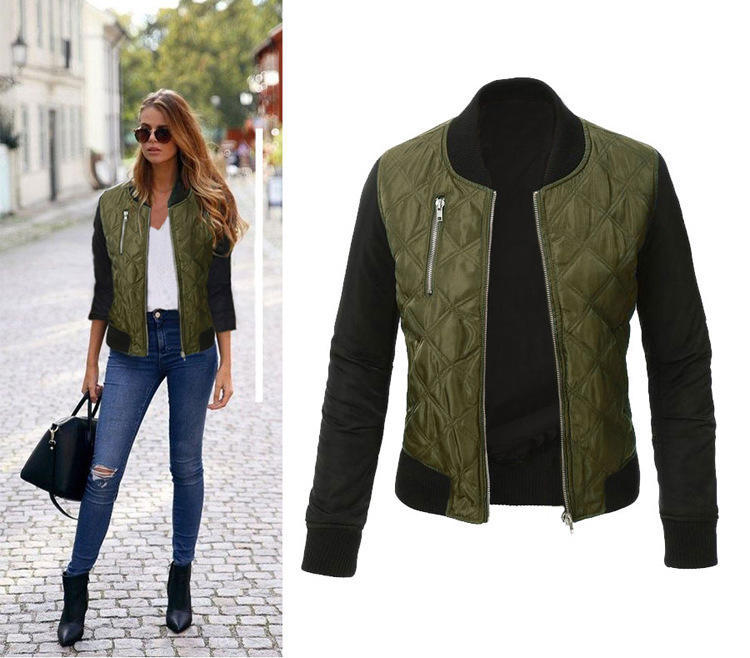Autum Winter Damen Basic Reißverschluss Steppjacke Mantel XXXL grün Autum Winter Damen Basic Reißverschluss Steppjacke Mantel XXXL grün von Joom DACH