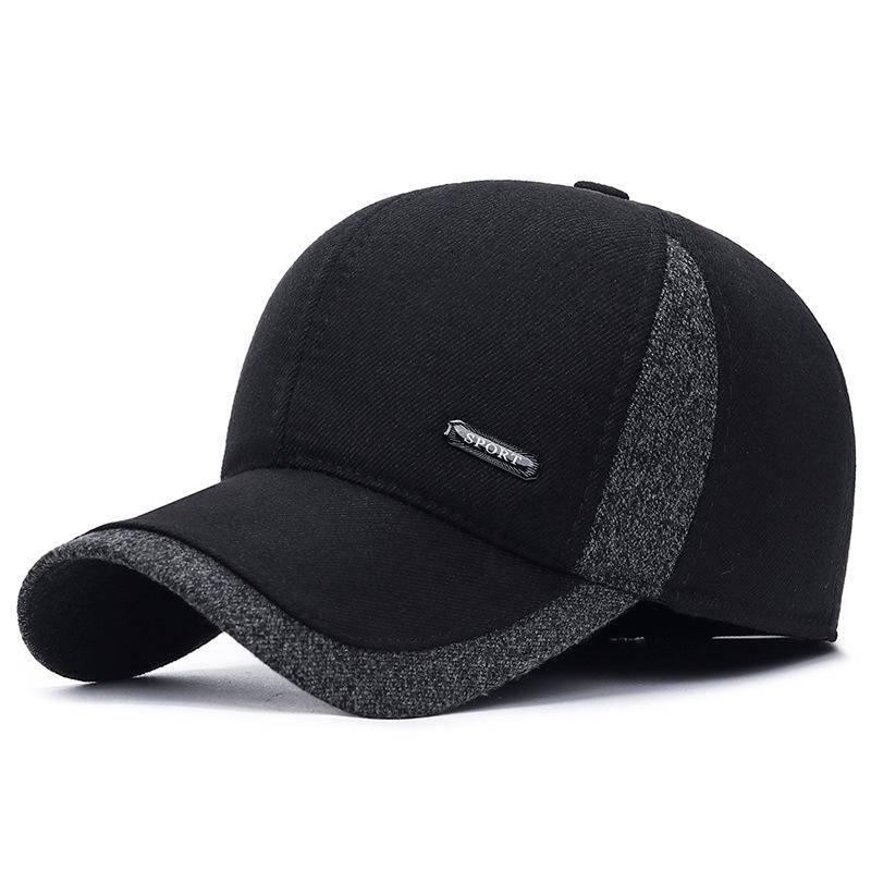 Auturnn Dicke Warme Männer Winter Baseball Cap Mit Ohrenklappen schwarz von Joom DACH