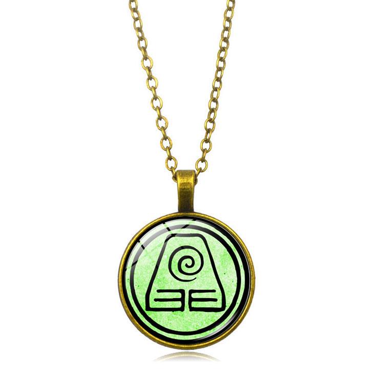 Avatar The Last Airbender Halskette für Frauen Schmuck Air Nomad Feuer und Wasser Stamm Kuppel Glas Anhänger Kette Halskette Männer Geschenke von Joom DACH
