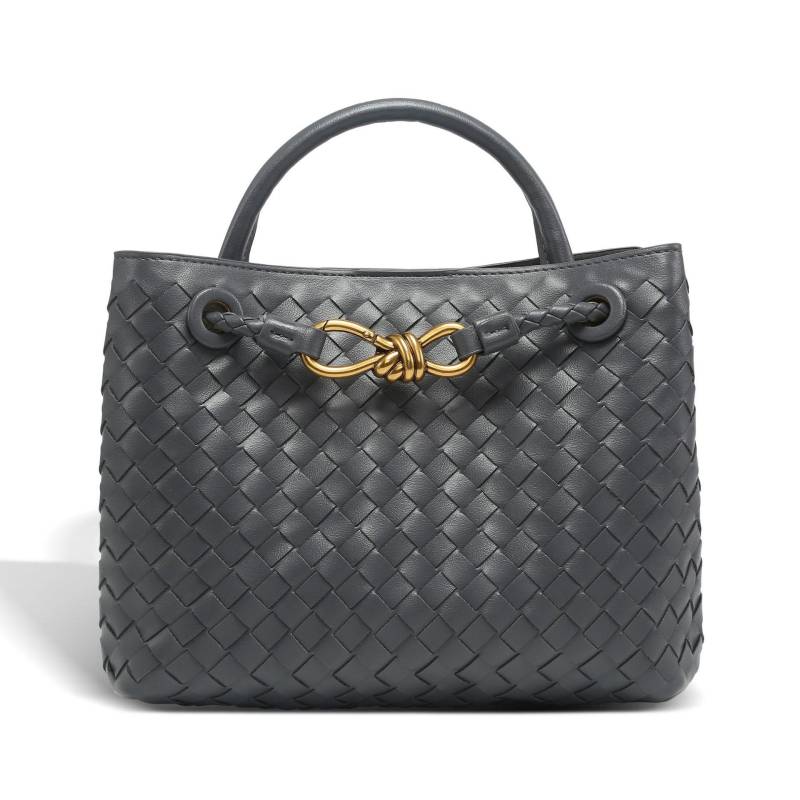 B-Style Gewebte Schultertasche mit großem Fassungsvermögen und Metallseilschnalle 25*9*19cm von Joom DACH