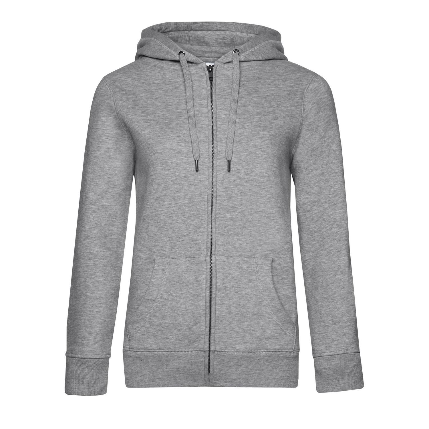 B&C Damen/Damen Queen Kapuzenpullover mit Reißverschluss L grau von Joom DACH