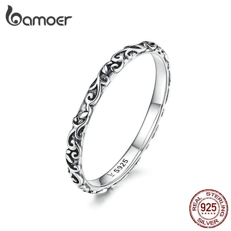 BAMOER Echt 925 Sterling Silber Retro Schwarz Gravierte Muster Ringe für Frauen Stapelbare Ringe 7 BAMOER Echt 925 Sterling Silber Retro Schwarz Gravierte Muster Ringe für Frauen Stapelbare Ringe 7 von Joom DACH