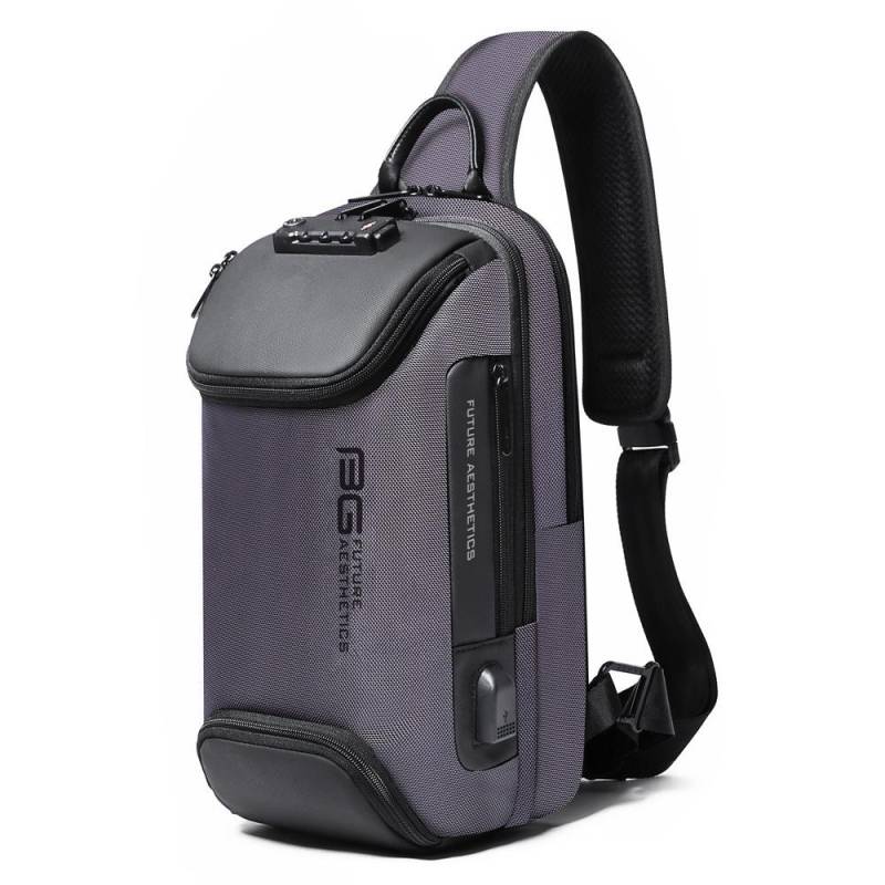 BANGE Herren Trendige Brust- & Schulter-Umhängetasche mit großem Fassungsvermögen graue von Joom DACH