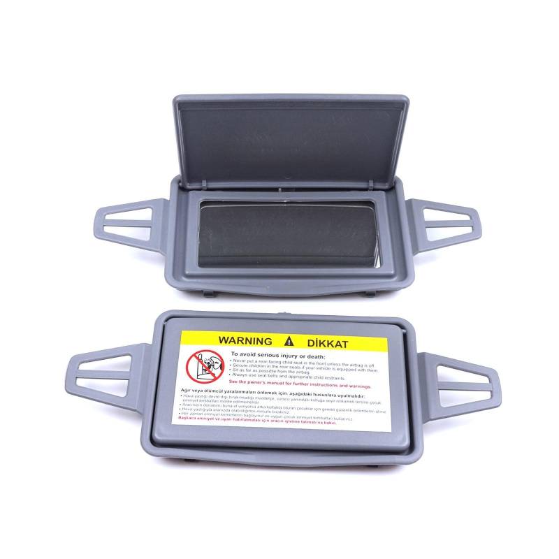 BDP182-1 2 Stück Sonnenschutz Visier Make-Up Kosmetikspiegel Abdeckung und Spiegel GRAU Für Mercedes W210 W211 21081025101A21 2118100410 von Joom DACH