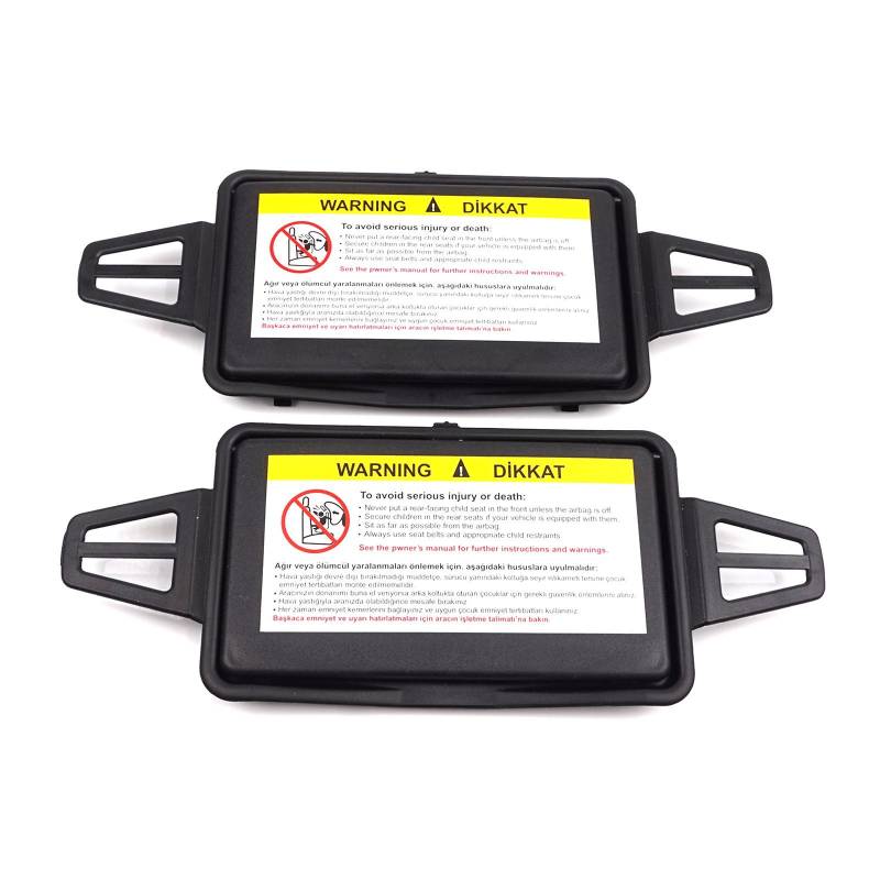 BDP524-1 2 Stück Sonnenschutz Visier Make-up Kosmetikspiegel Abdeckung und Spiegel SCHWARZ Für Mercedes W210 W211 2108102510 2118100410 von Joom DACH