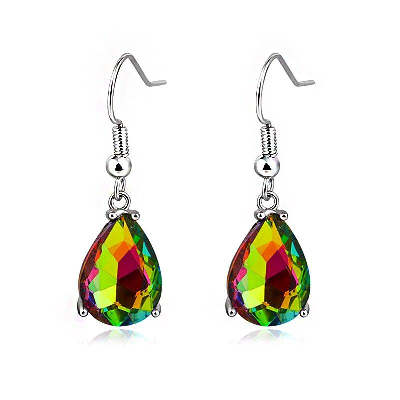 BELLA BOX Trendy Bunte Ohrringe Für Frauen Wasser Tropfen Geformt Kupfer legierung Weibliche Engagement Hochzeit Schmuck bunte von Joom DACH