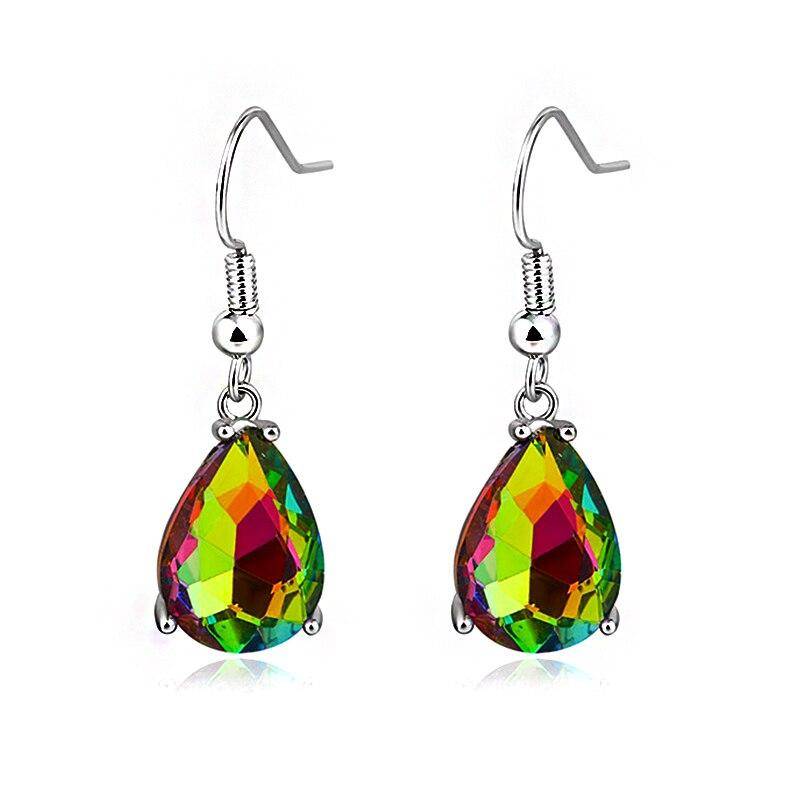 BELLA BOX Trendy Bunte Ohrringe Für Frauen Wasser Tropfen Geformt Kupfer legierung Weibliche Engagement Hochzeit Schmuck bunte von Joom DACH